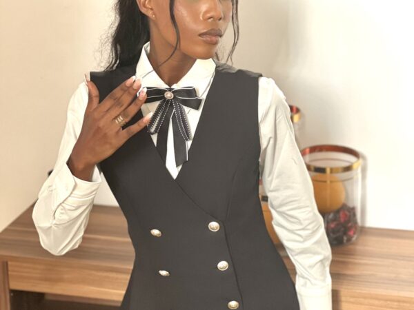 Robe croisée noire