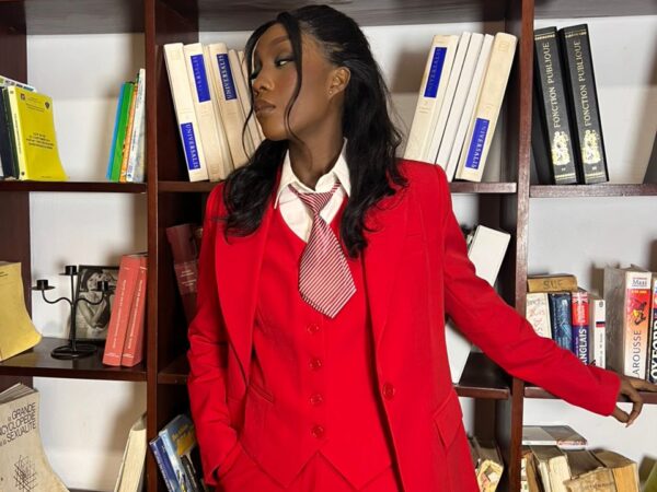Ensemble veste gilet pantalonrouge