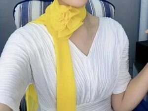 Collier écharpe Jaune