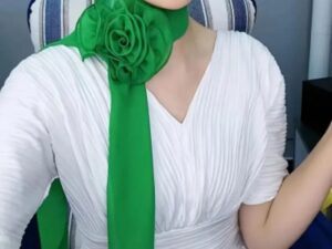 Collier écharpe vert